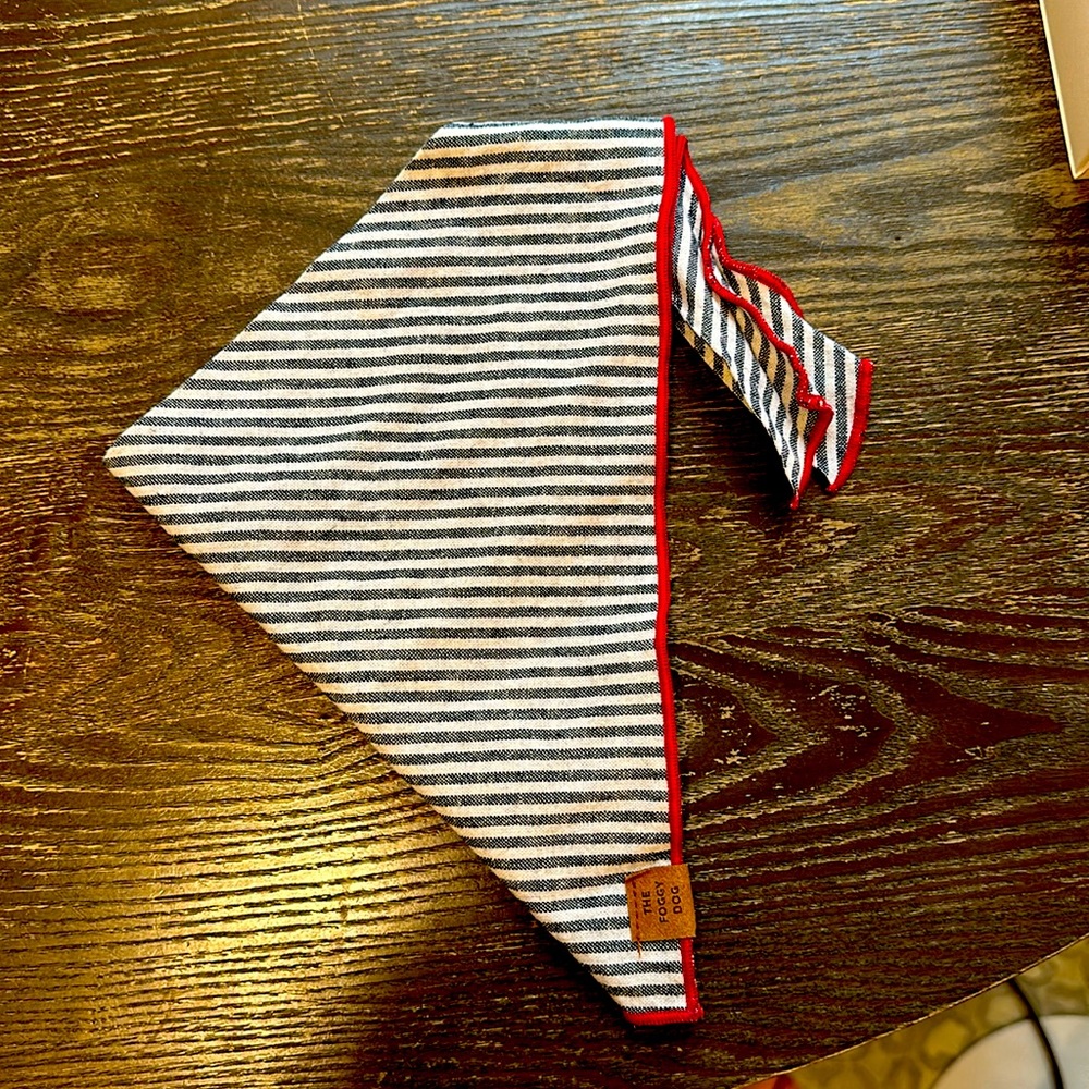 Foggy Dog Stripe Bandanna.